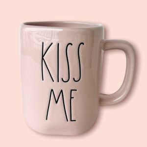 Rae Dunn Pink Kiss Me Mug NEW